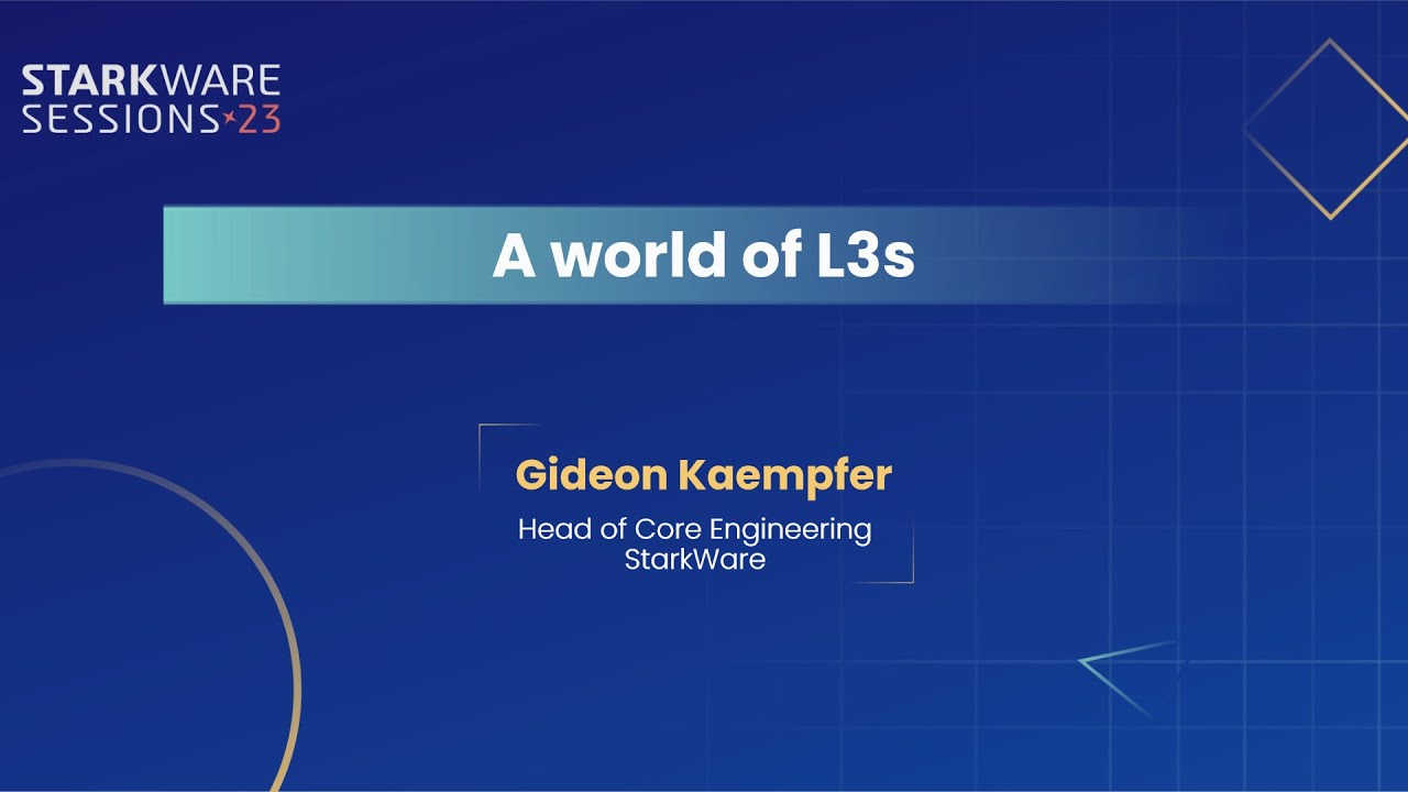 StarkWare Sessions 23  | A world of L3s | Gideon Kaempfer