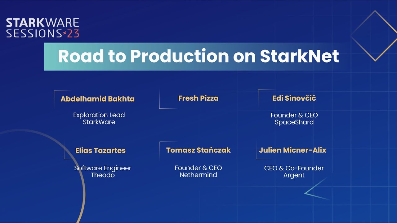 StarkWare Sessions 23 | Panel: Road to Production on StarkNet