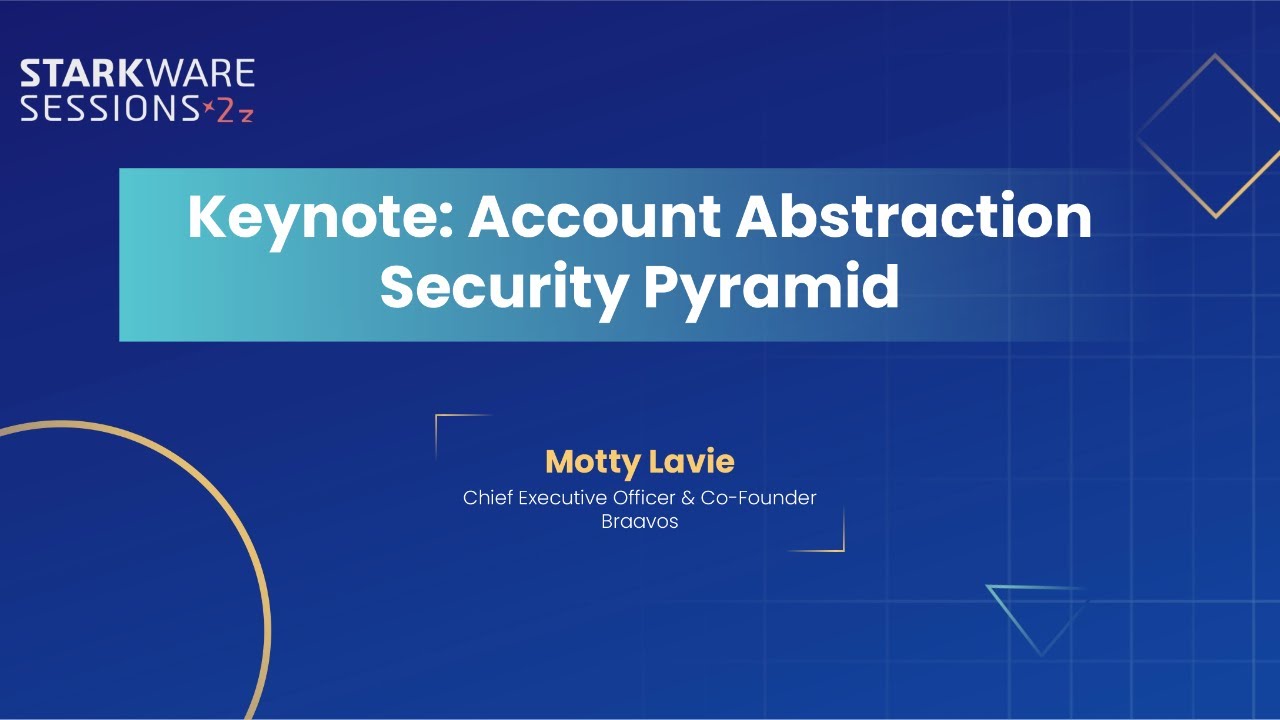 StarkWare Sessions 23 | Keynote: Account Abstraction Security Pyramid | Motty Lavie
