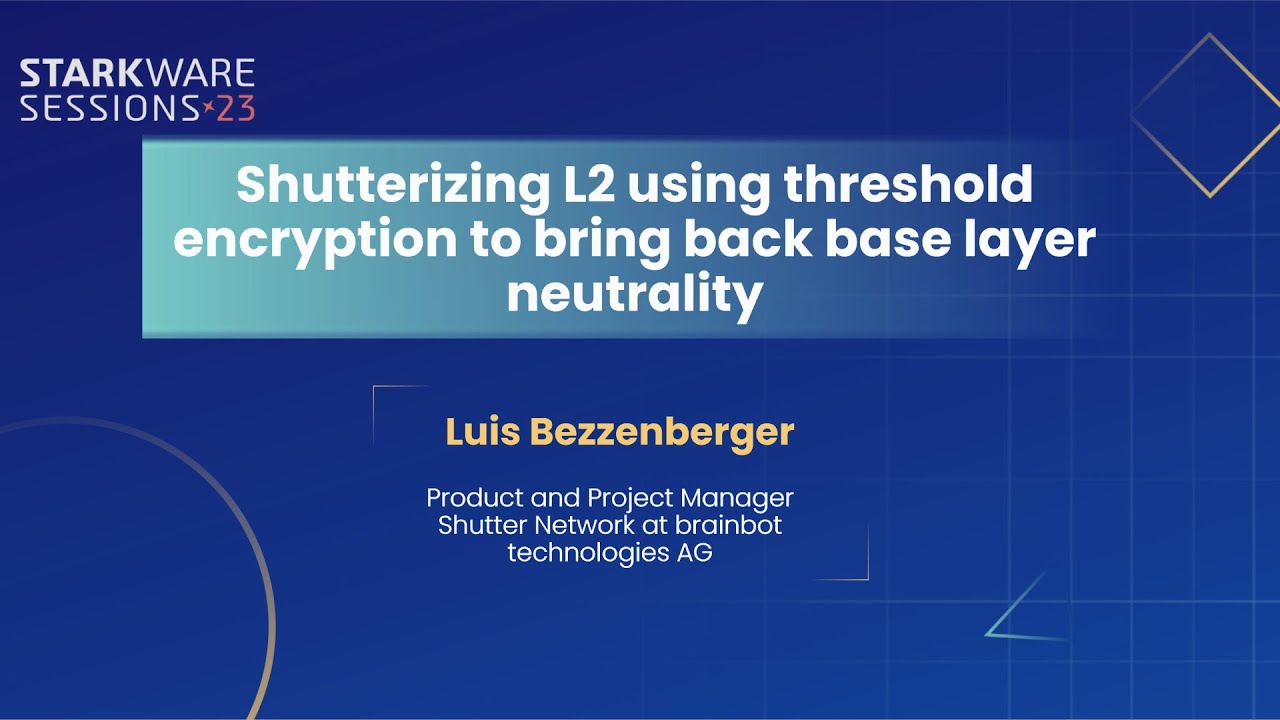 Shutterizing L2 using threshold encryption to bring back base layer neutrality | Luis Bezzenberger